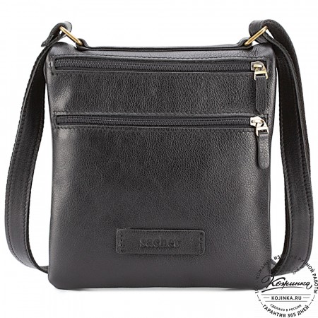 Кожаная сумка "Цезарь" (чёрная)