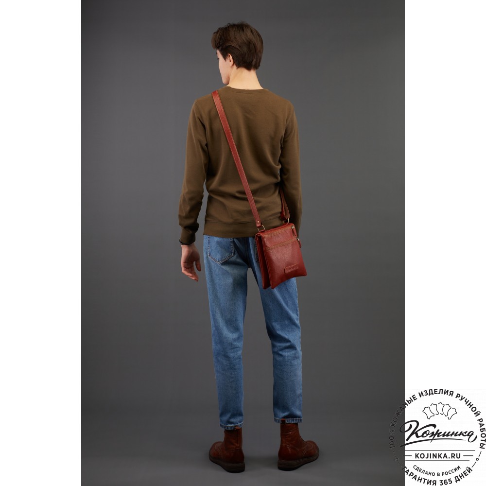 Кожаная сумка "Цезарь" (чёрная)