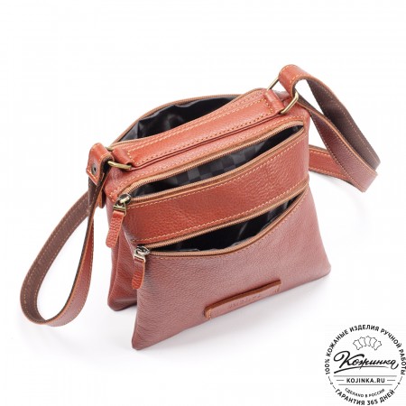 Кожаная сумка "Цезарь" (рыжая)