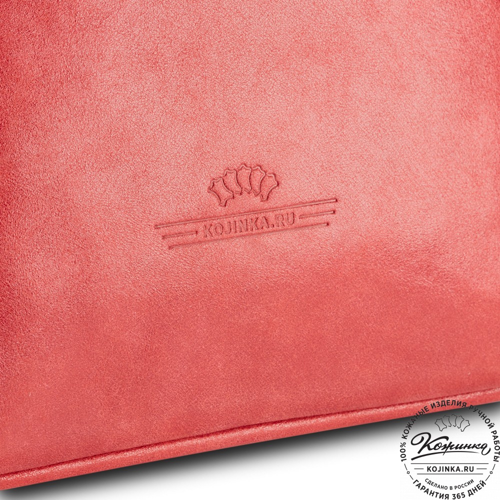 Кожаный рюкзак "Артемида" (красный)