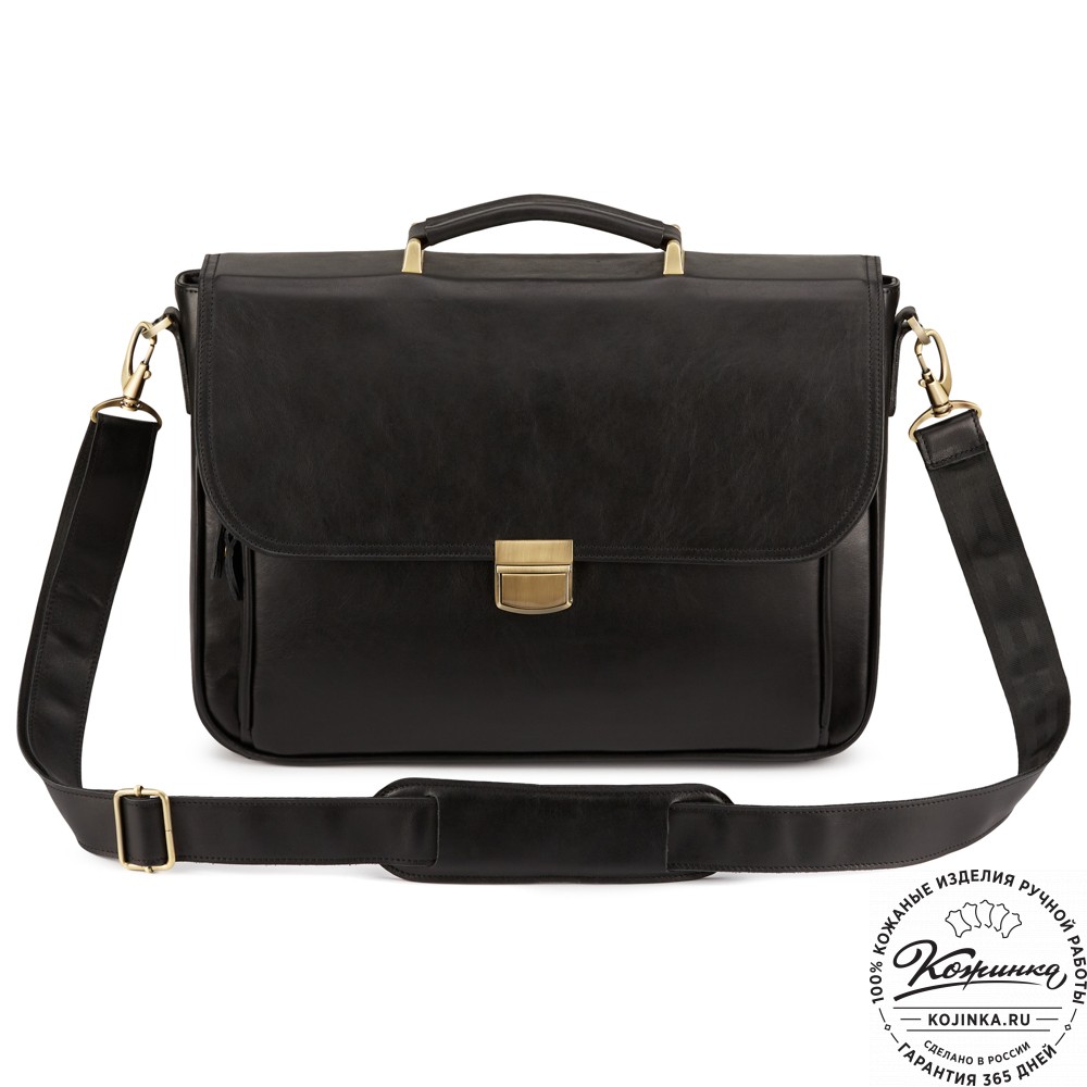 Кожаный портфель "Даниэль" (чёрный)