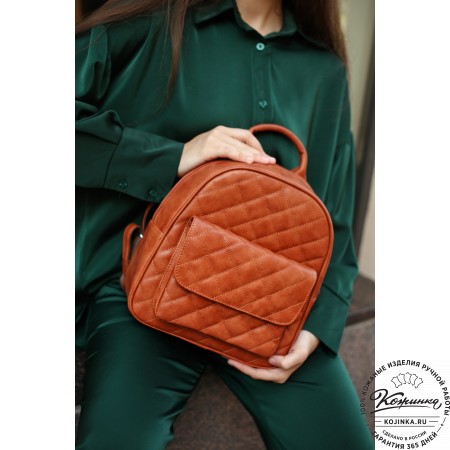 Женский кожаный рюкзак "Гермиона" (чёрный)