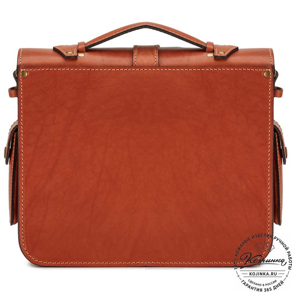 Кожаная  сумка "Леонардо" (рыжая)