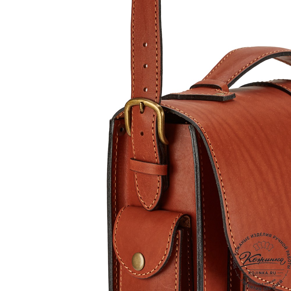 Кожаная  сумка "Леонардо" (рыжая)