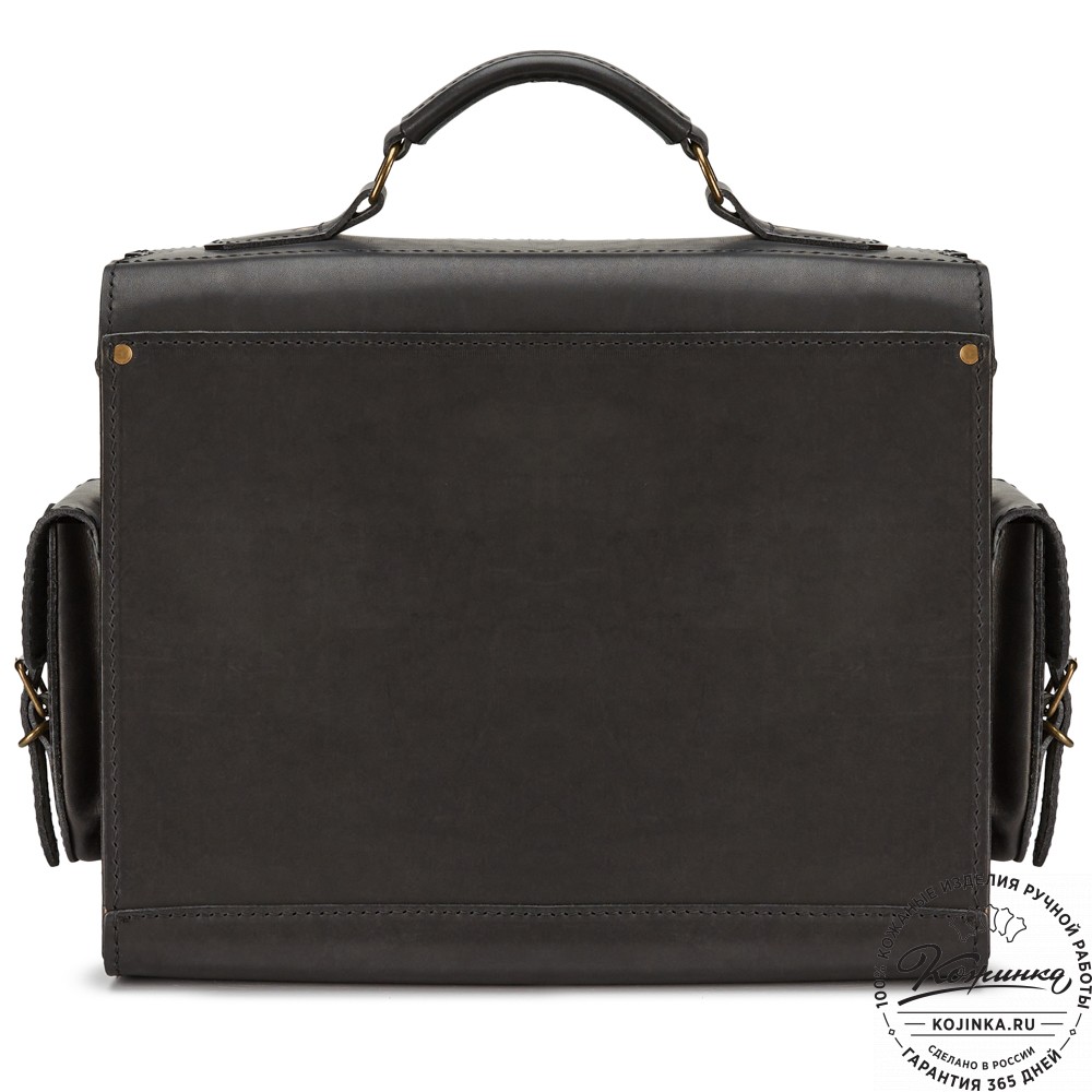 Кожаный портфель "Вояджер" (чёрный)