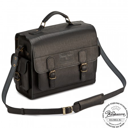 Кожаный портфель "Вояджер" (чёрный)