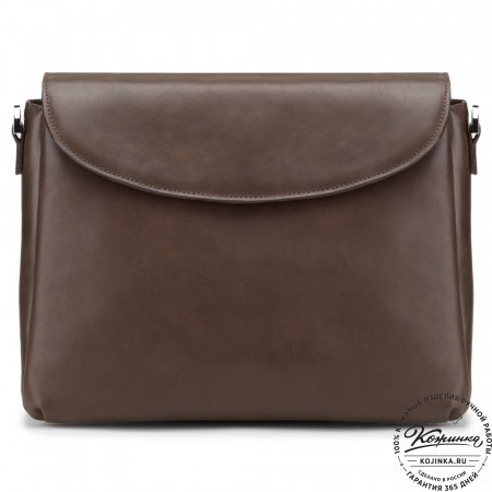 Кожаная женская сумка "Кейт" (коричневая)