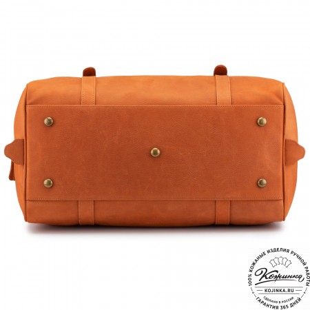 Кожаная дорожная сумка "Филипп" (терракот крейзи фактура)