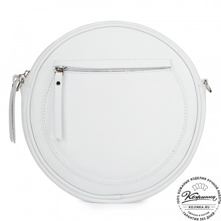 Женская кожаная сумка "Дарья" (белая)