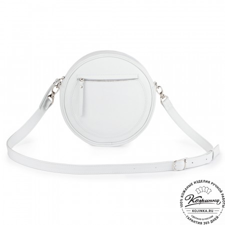 Женская кожаная сумка "Дарья" (белая)