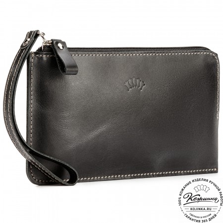 Кожаный клатч "Австрия" (чёрный) 