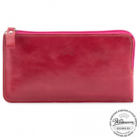Кожаный клатч "Австрия" (красный) 