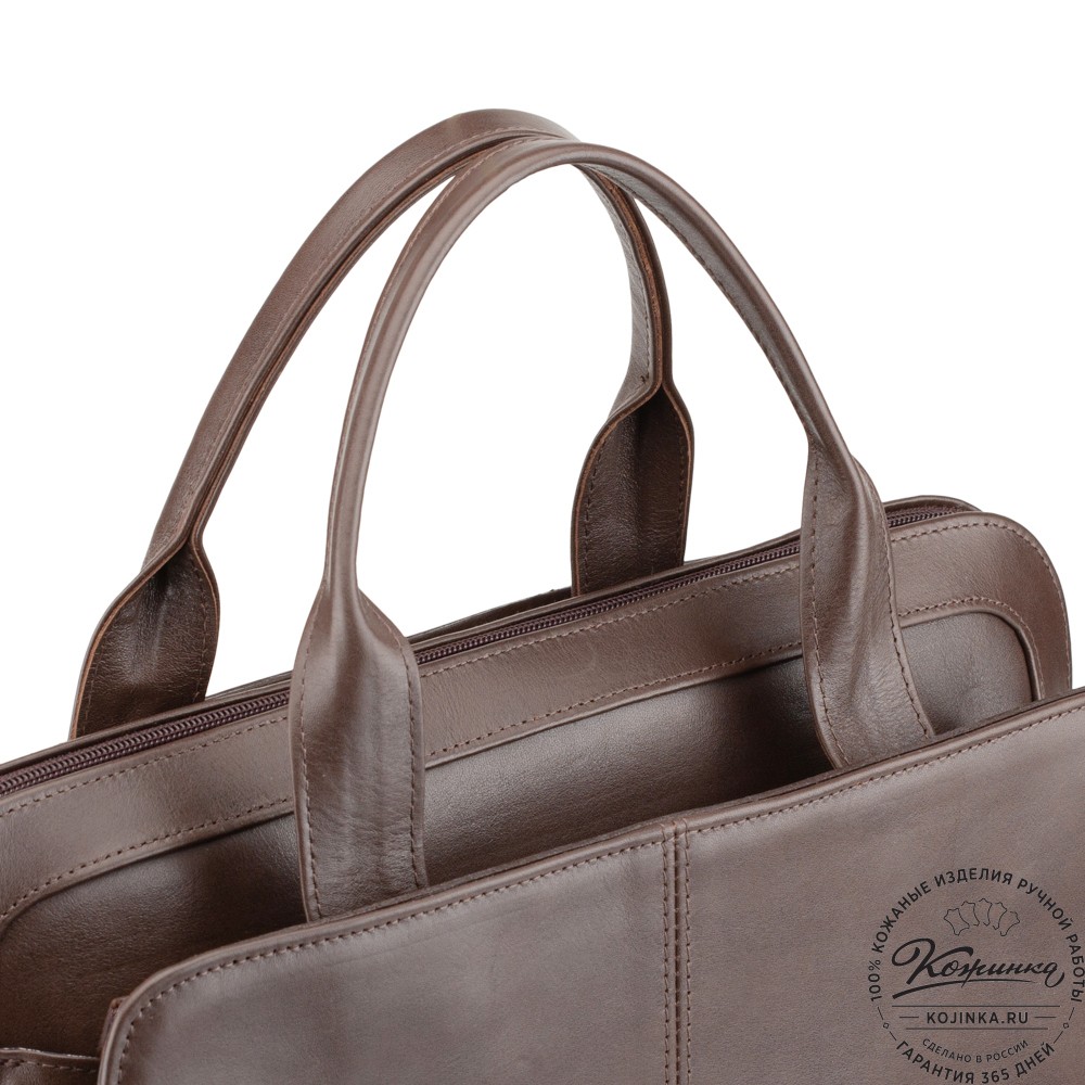 Женская кожаная сумка "Батерфляй" (коричневая гладкая кожа)