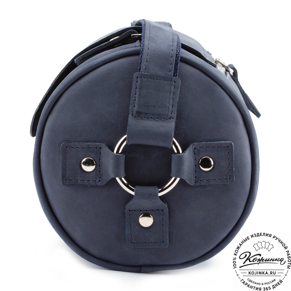 Кожаная сумка "Джерри" (синий крейзи)
