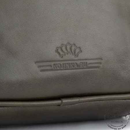 Кожаная сумка "Канада" (хаки гладкая кожа)