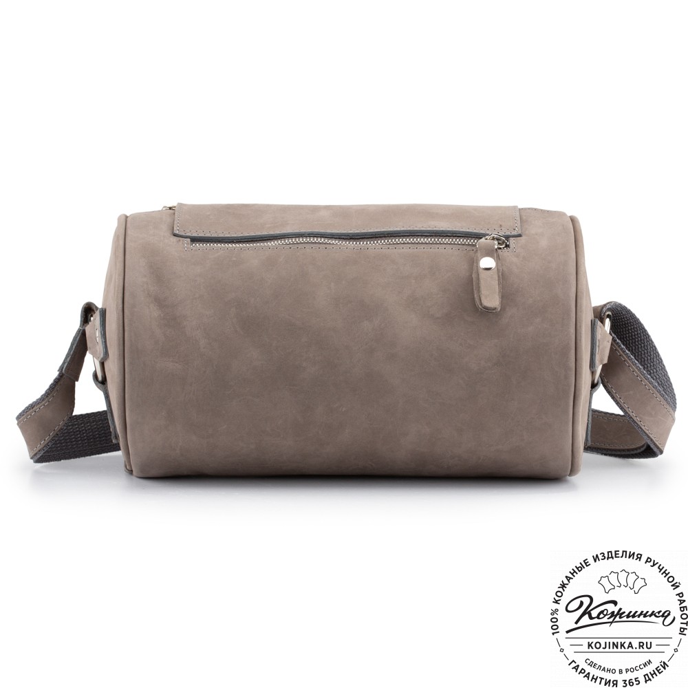 Кожаная сумка "Джерри" (серый крейзи)