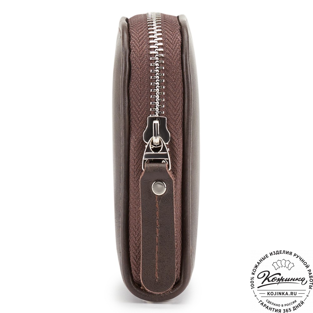 Кожаный клатч "Картер" (коричневая гладкая кожа) 