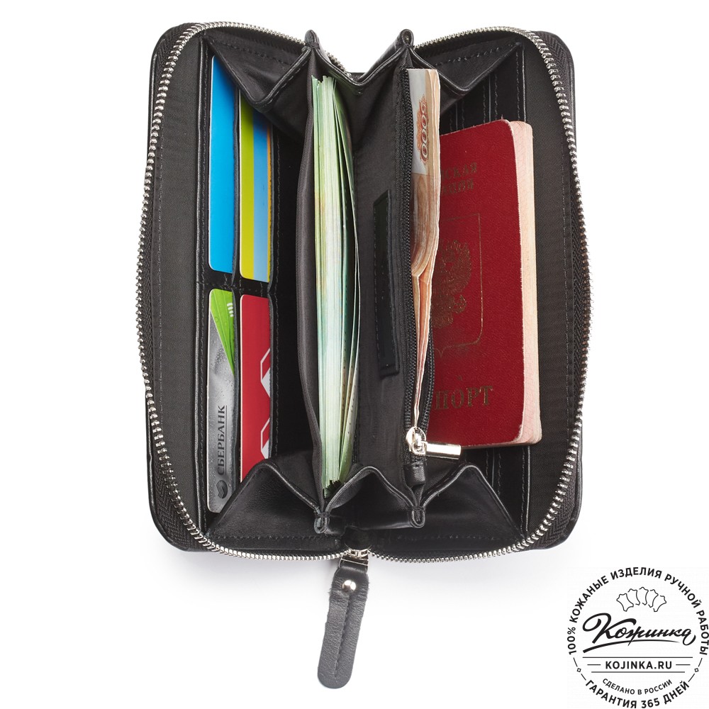 Кожаный клатч "Картер" (коричневая гладкая кожа) 