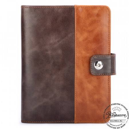 Кожаный ежедневник "Монблан" (тёмно-коричневый антик)