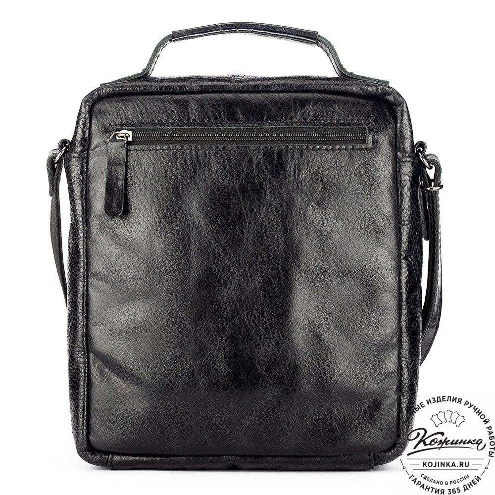 Кожаная сумка "Гектор" (чёрный антик)