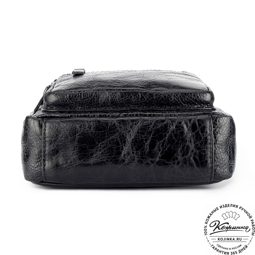 Кожаная сумка "Гектор" (чёрный антик)