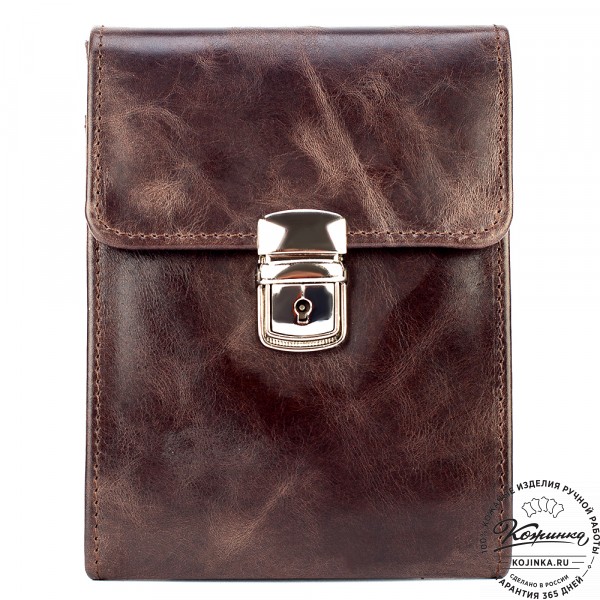 Кожаная сумка "Чикаго" (тёмно-коричневый антик). фото 1