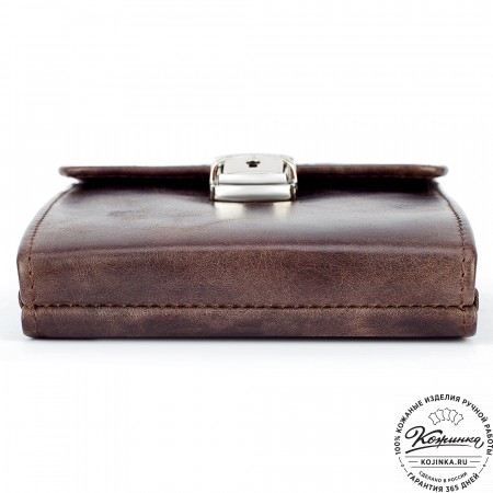 Кожаная сумка "Чикаго" (тёмно-коричневый антик)