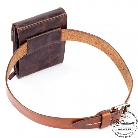 Кожаная сумка "Чикаго" (тёмно-коричневый антик)