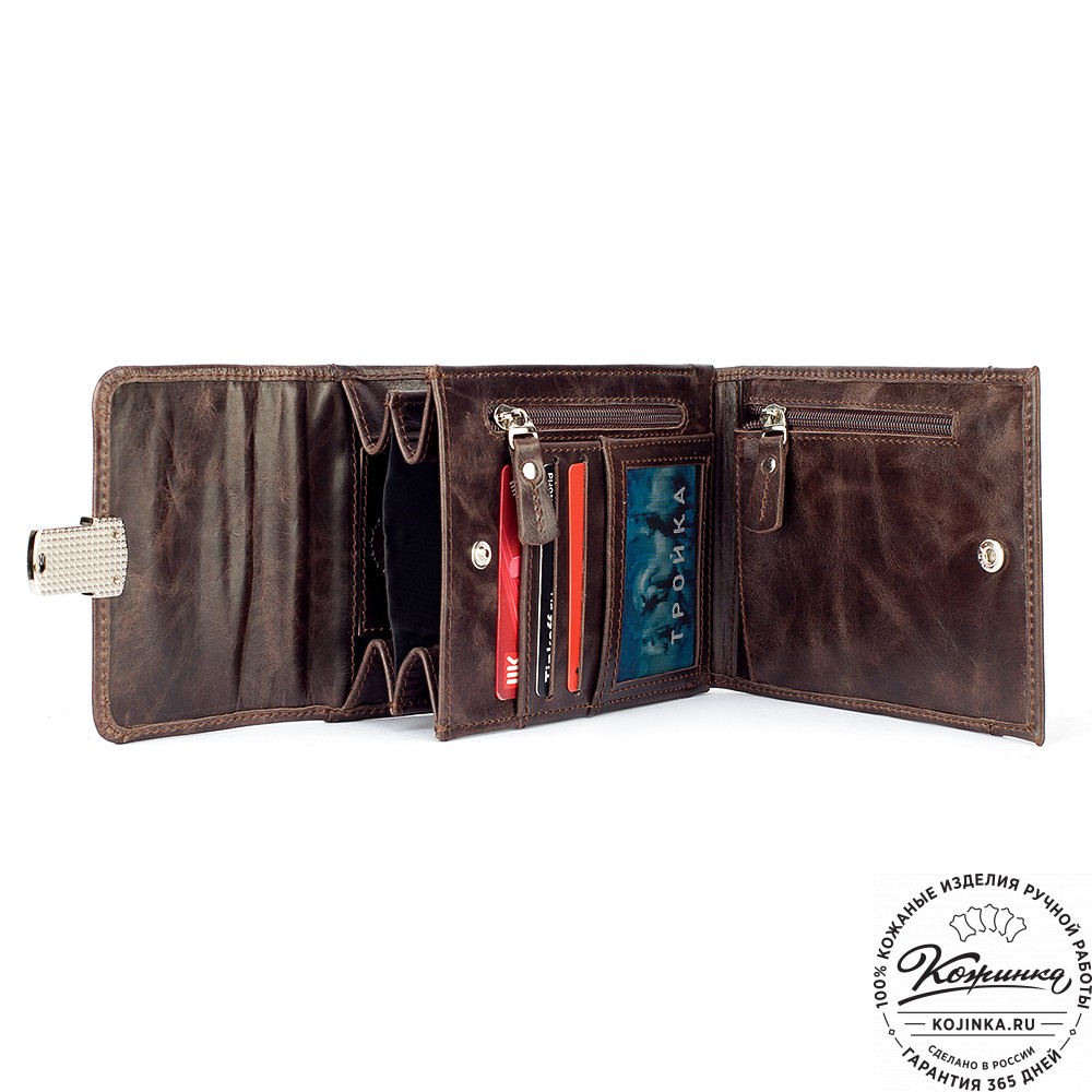 Кожаная сумка "Чикаго" (тёмно-коричневый антик)