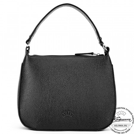 Женская кожаная сумка "Каролина" (чёрная)