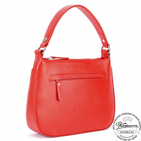 Женская кожаная сумка "Каролина" (красная)