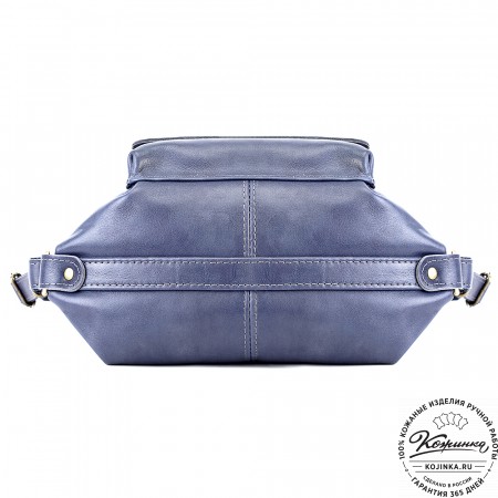 Женская кожаная сумка-рюкзак "Ника" (синяя)