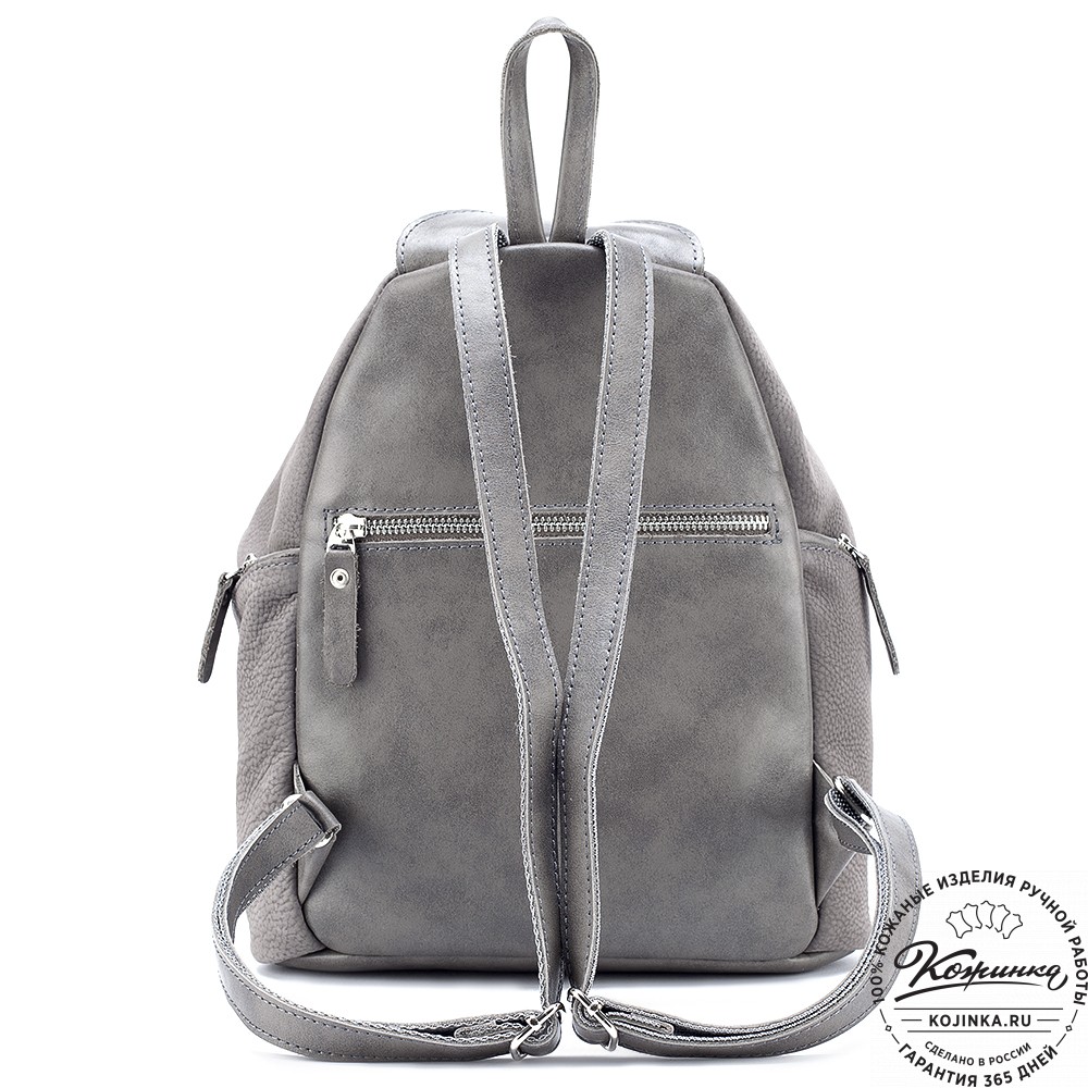 Женский кожаный рюкзак "Афродита" (серый нубук)