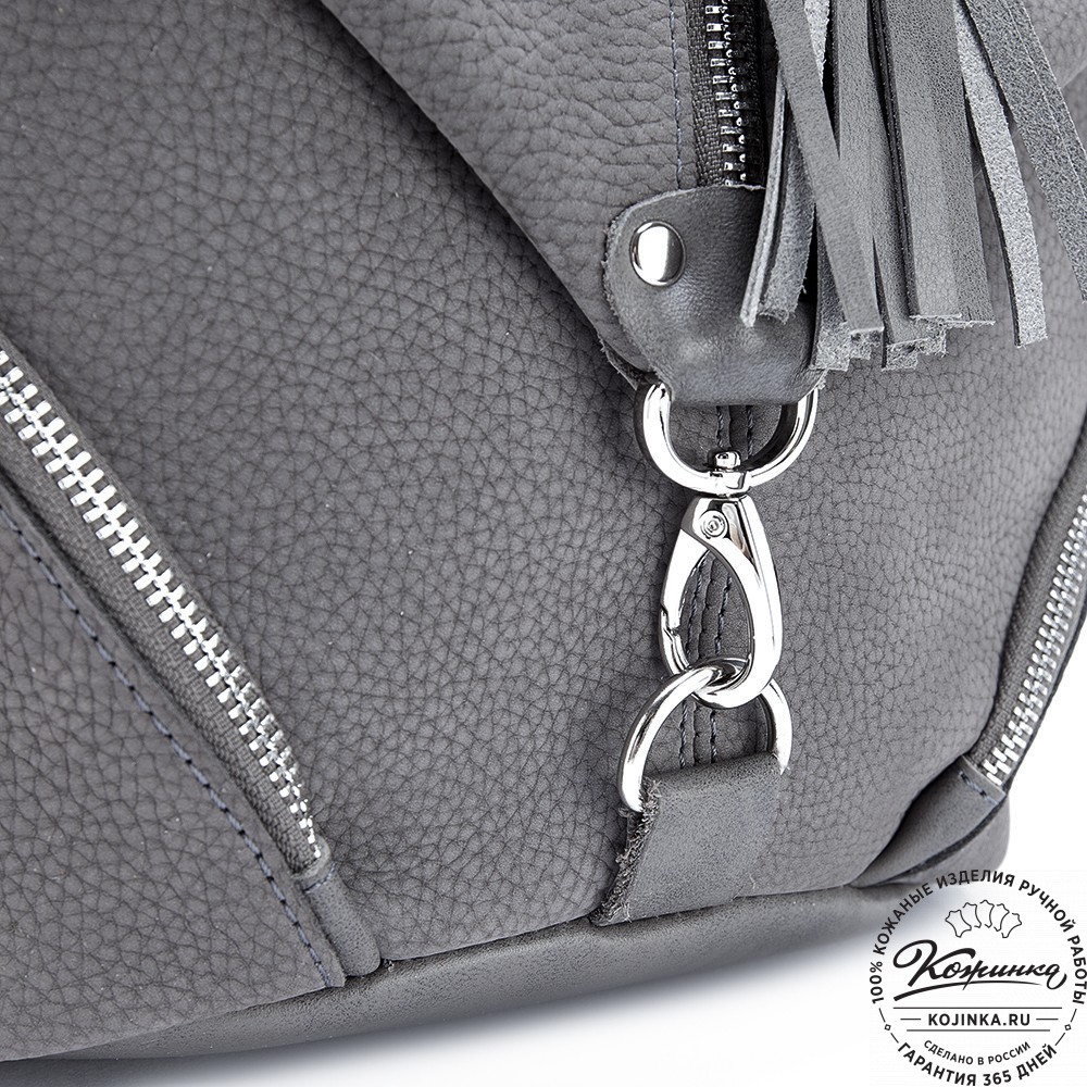 Женский кожаный рюкзак "Афродита" (серый нубук)