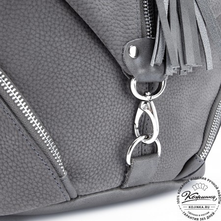 Женский кожаный рюкзак "Афродита" (серый нубук)