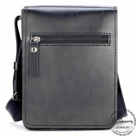 Мужская кожаная сумка "Робин" (черная)