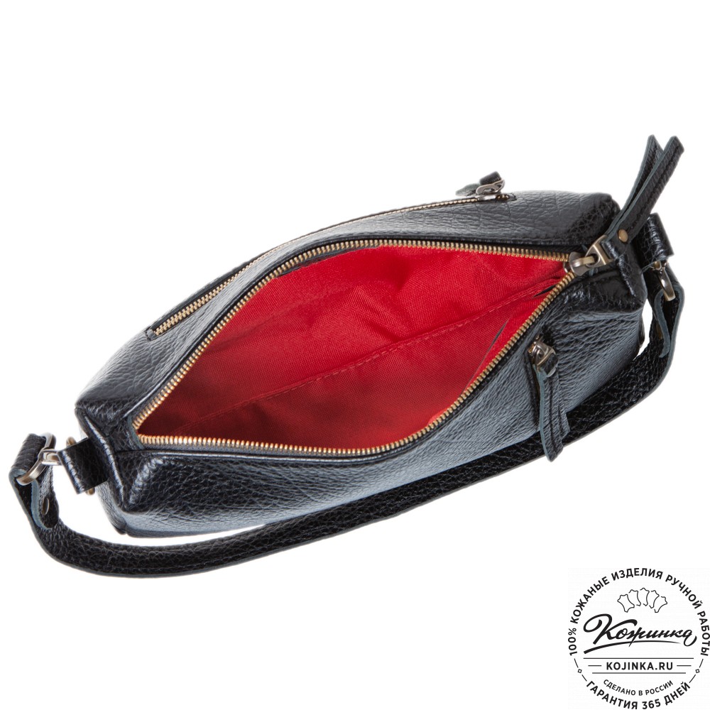 Женская кожаная сумка "Агата" (чёрная)