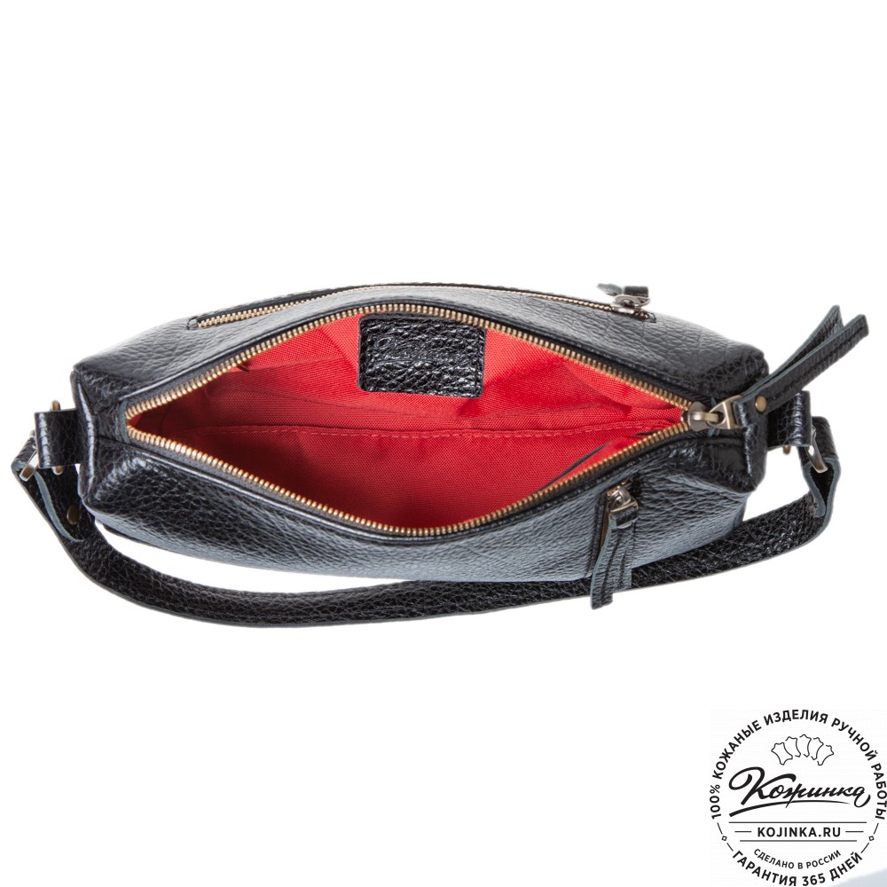 Женская кожаная сумка "Агата" (чёрная)