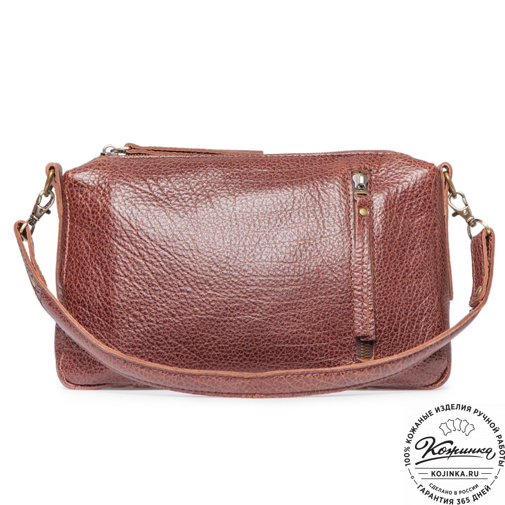 Женская кожаная сумка "Агата" (коричневая)