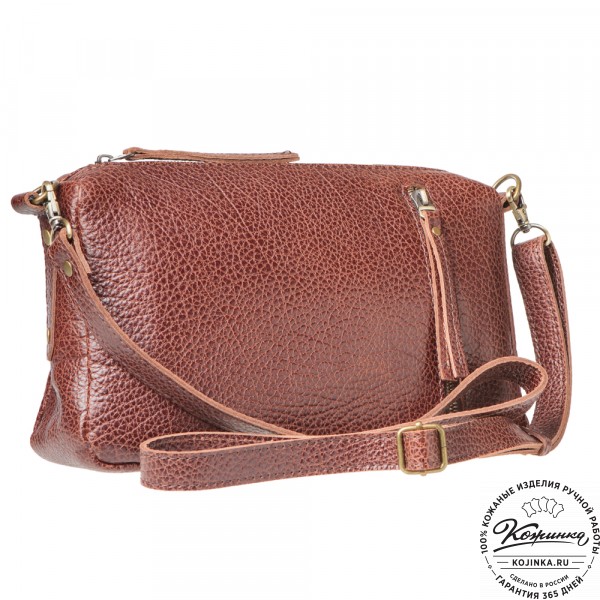 Женская кожаная сумка "Агата" (коричневая). фото 1