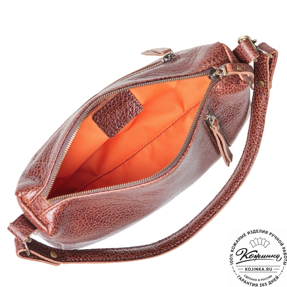 Женская кожаная сумка "Агата" (коричневая)