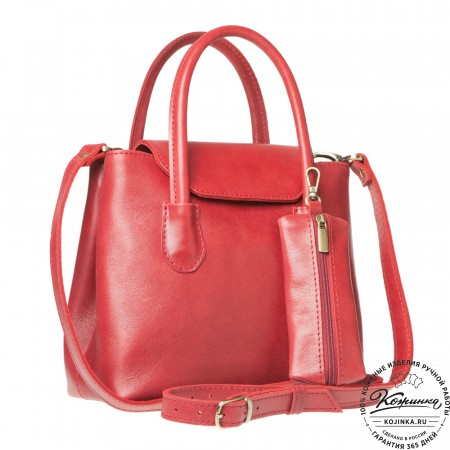 Женская кожаная сумка "Ванесса" (малина)
