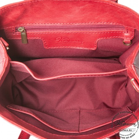 Женская кожаная сумка "Ванесса" (малина)