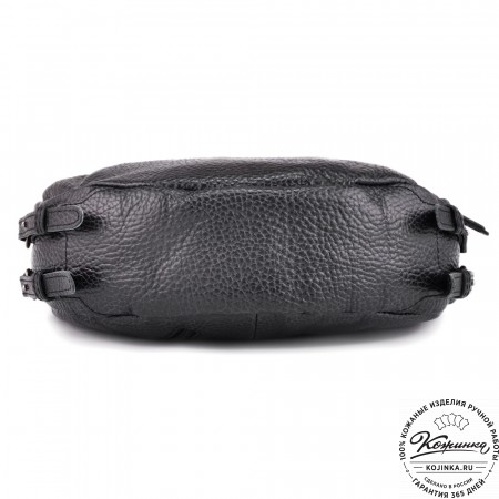 Женская кожаная сумка "Техас" (фактура чёрная)