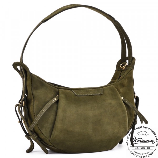 Женская кожаная сумка "Техас" (хаки нубук). фото 1