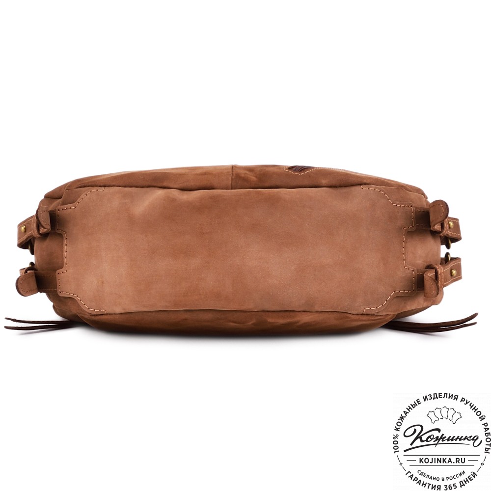 Женская кожаная сумка "Техас" (коричневый нубук)