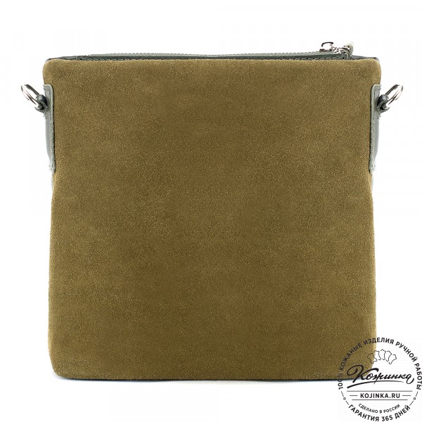 Женская кожаная сумка "Саманта" (олива). фото 1