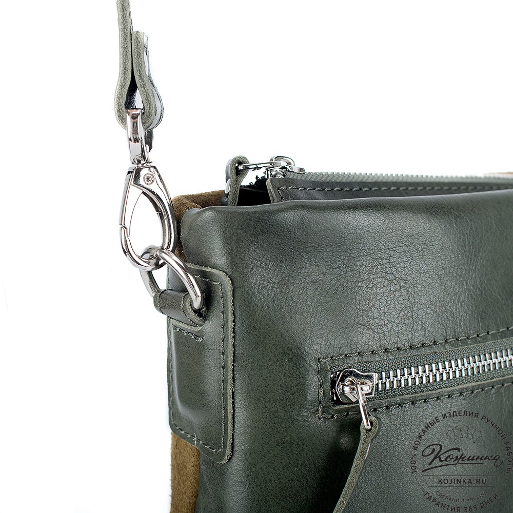 Женская кожаная сумка "Саманта" (олива)
