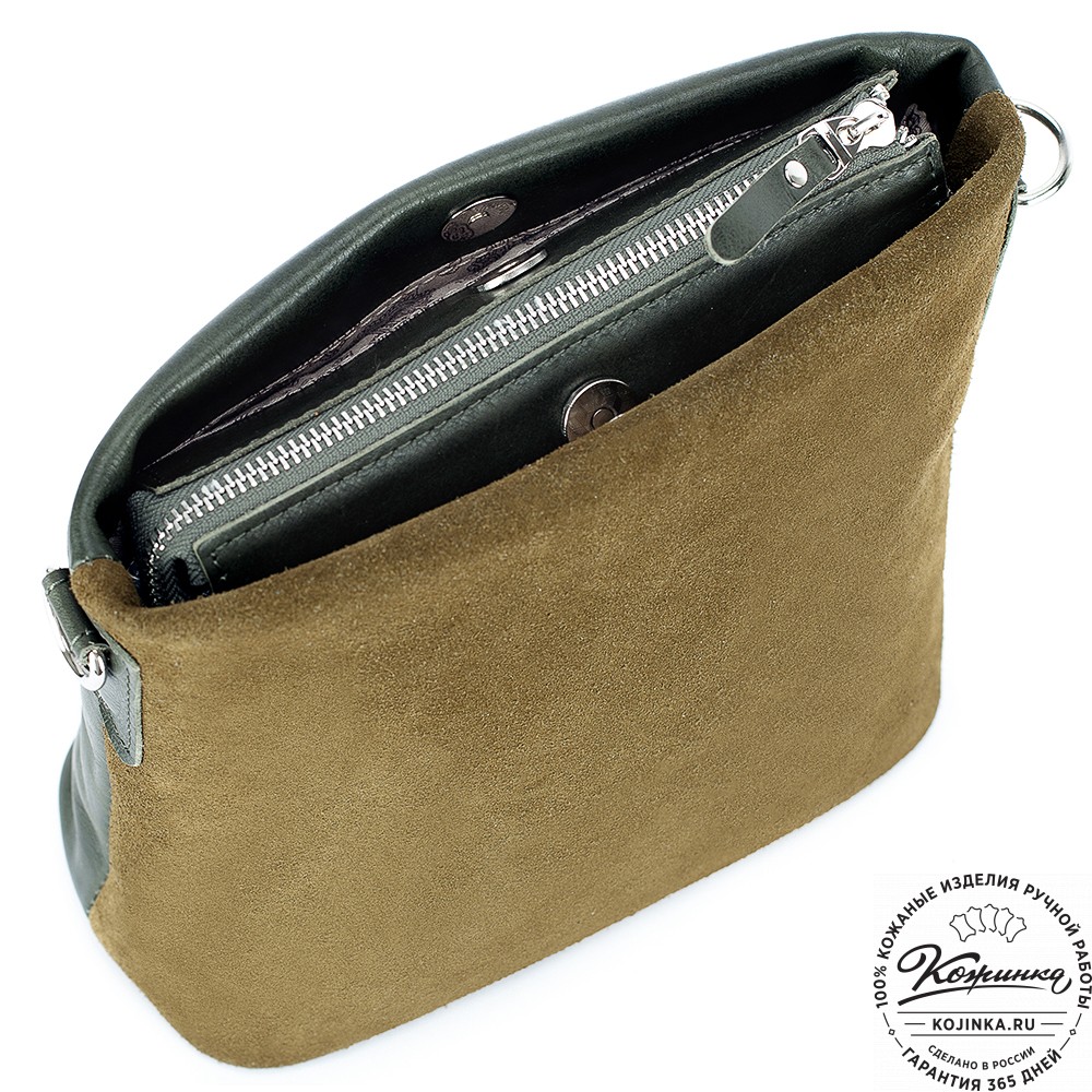 Женская кожаная сумка "Саманта" (олива)