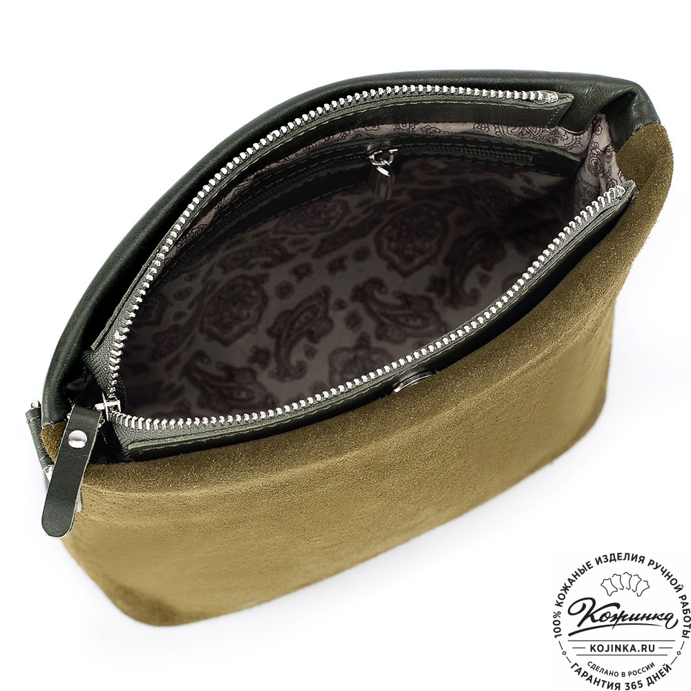 Женская кожаная сумка "Саманта" (олива)